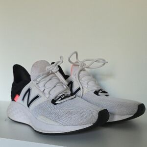 New Balance White and Black Running Shoes